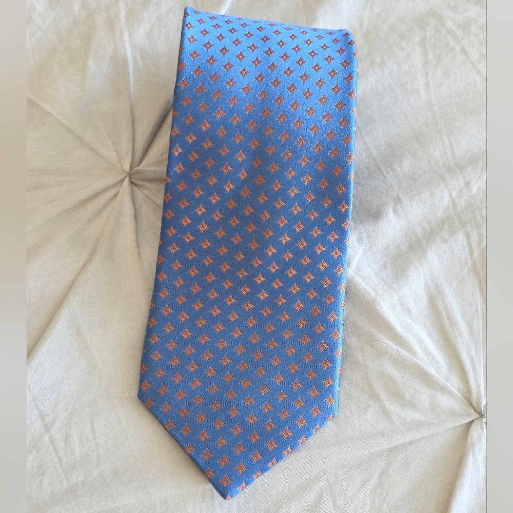 Renoma Blue and Orange Silk Tie
